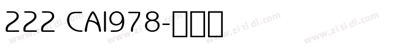 222 CAI978字体转换